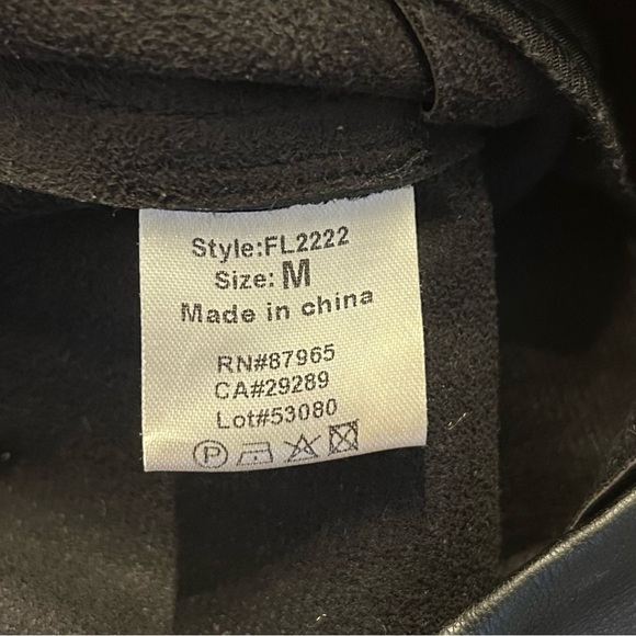 Elan Faux Leather Paper Bag Waist Pants Joggers Women’s SZ Medium in Black - Picture 6 of 7